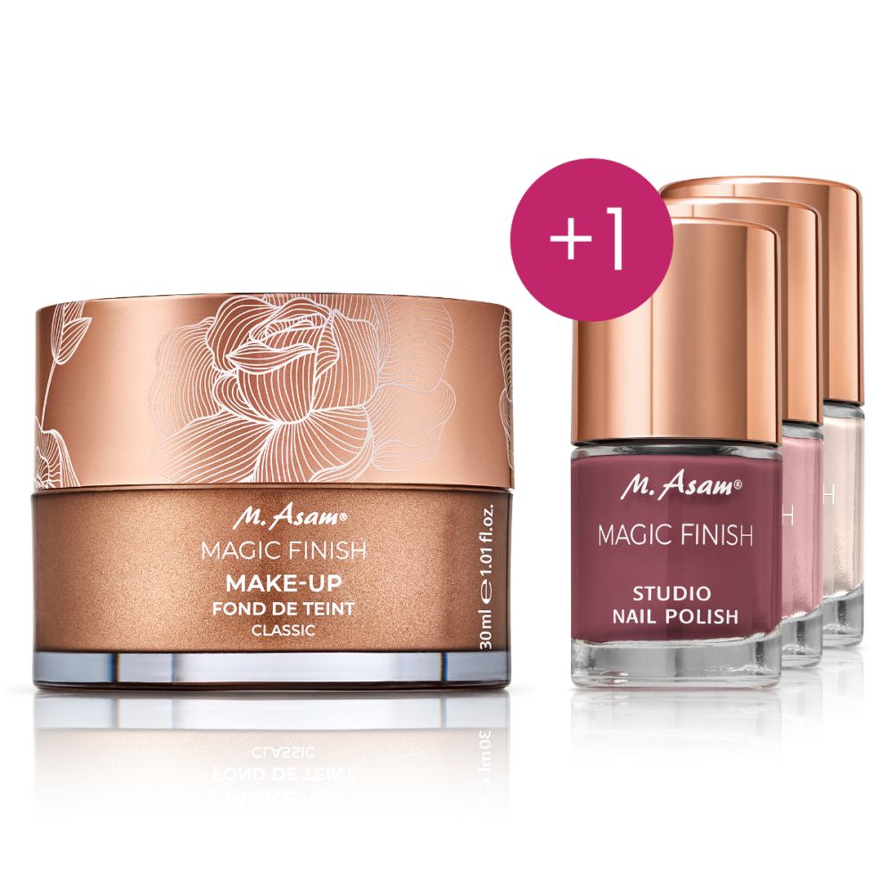 MAGIC FINISH Make-up Mousse Classic Rosy Days Edition Beauty Set mit Nagellack