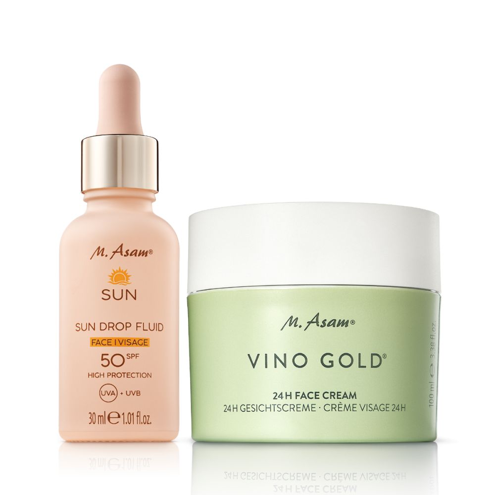 SUN & VINO GOLD Pflegeroutine für Sonnenschutz & Anti-Aging 2-teilig XXL