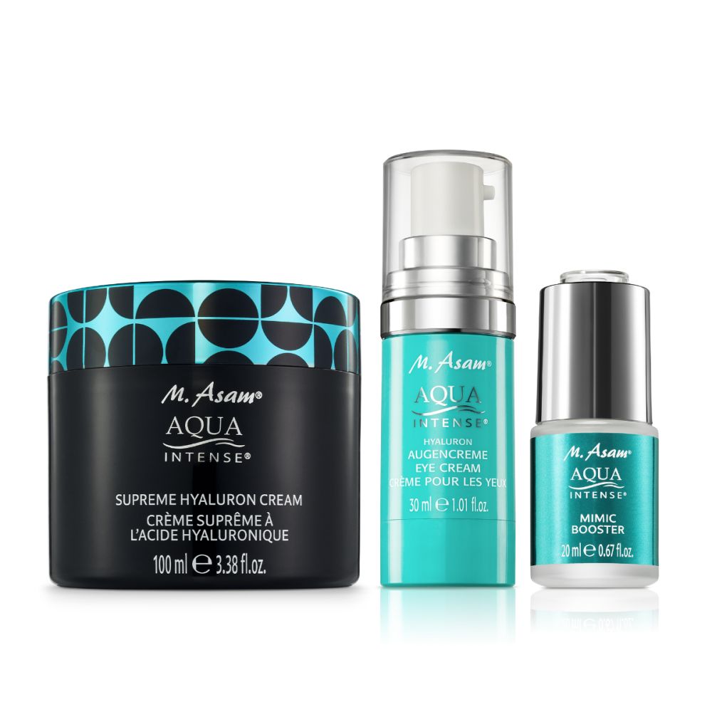 AQUA INTENSE Hyaluron Gesichtspflege-Set Black Edition 3-teilig