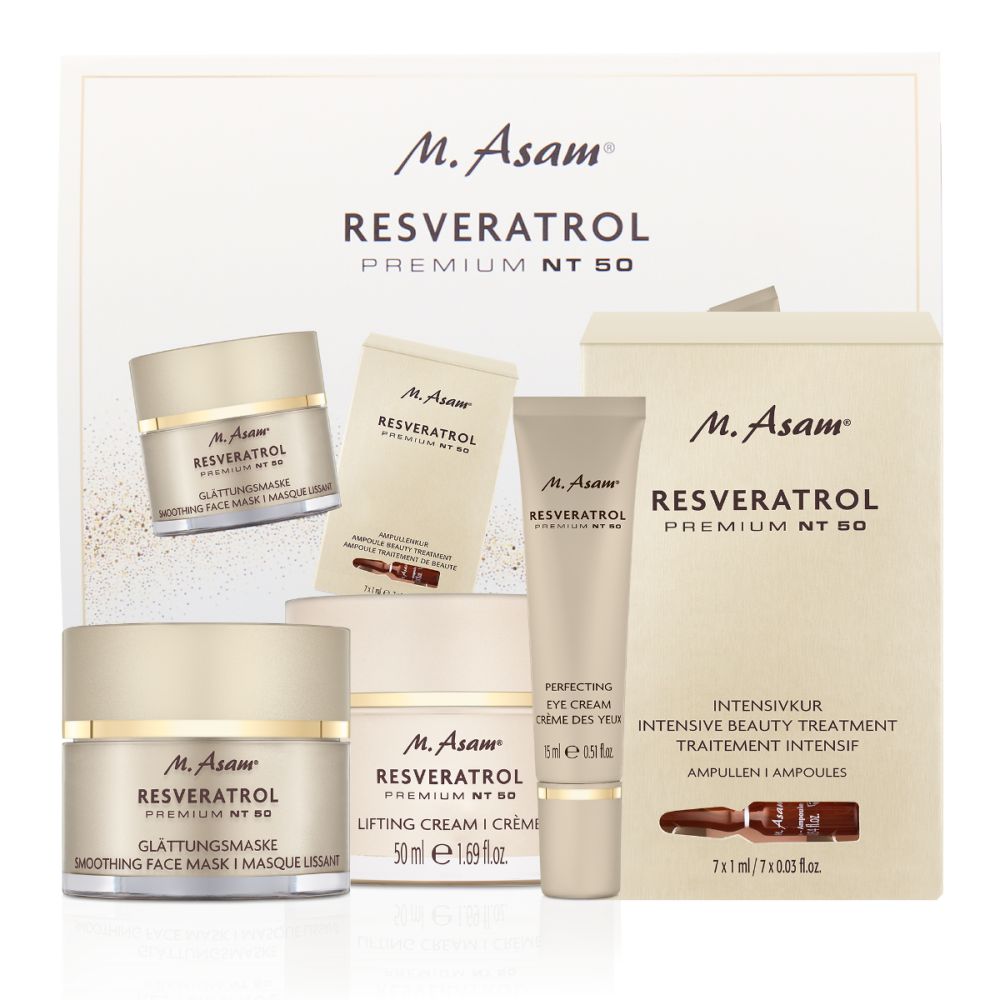 RESVERATROL PREMIUM NT50 Straffendes Gesichtspflege Geschenk-Set 4-teilig