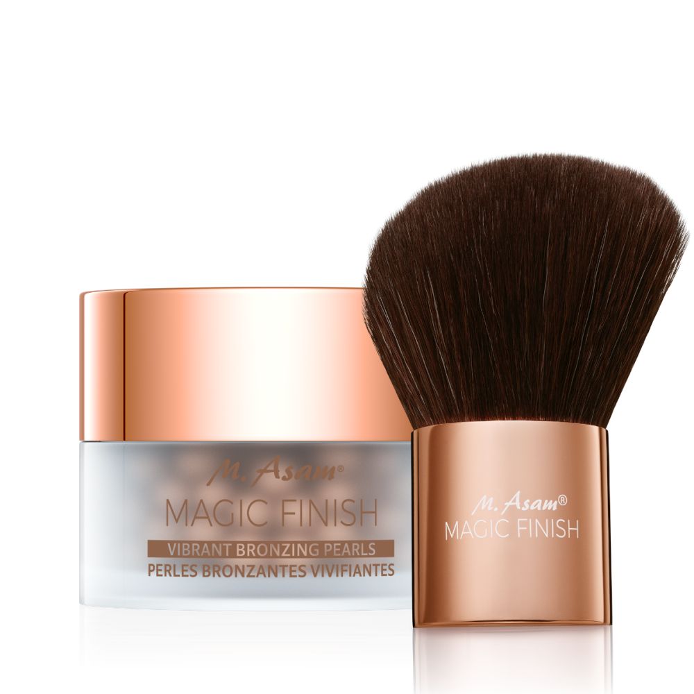 MAGIC FINISH Vibrant Bronzing Pearls Sunkissed & Kabuki Brush Set