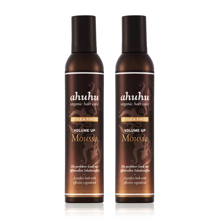 ahuhu STYLE & FINISH Mousse coiffante Volume Up format duo