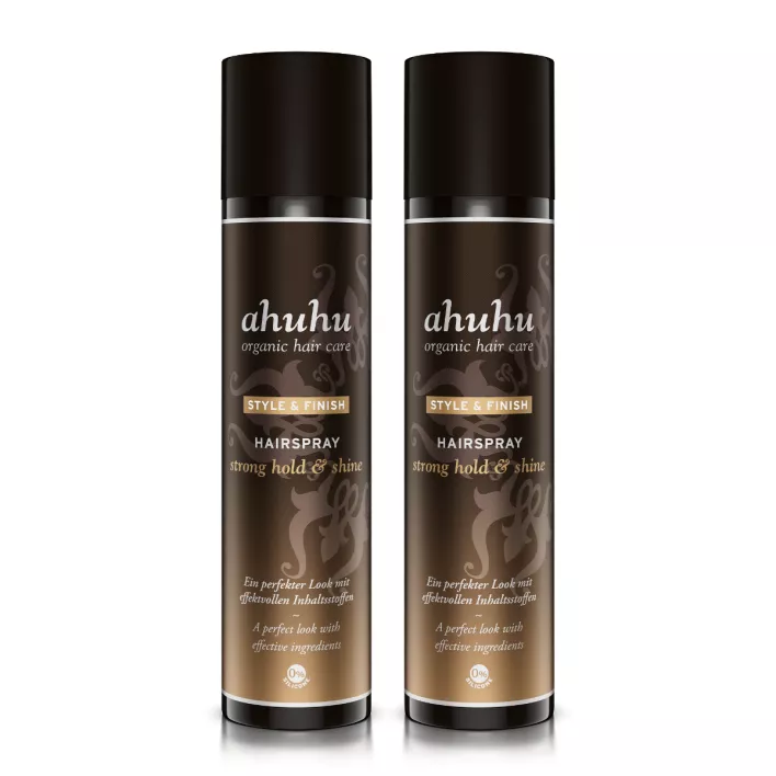 ahuhu STYLE & FINISH Laque fixation forte et brillance format duo
