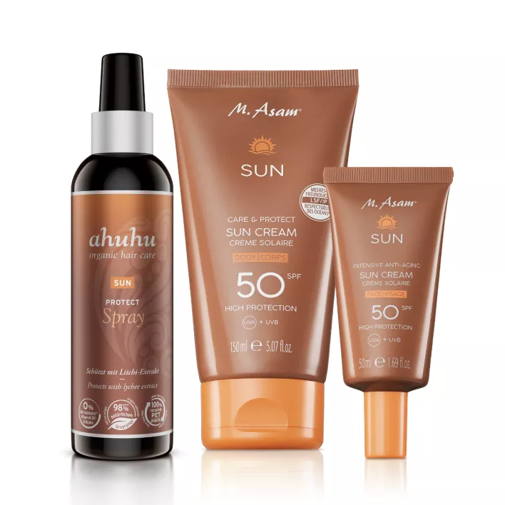 M. Asam SUN Set 3 produits solaires peau et cheveux SPF 50