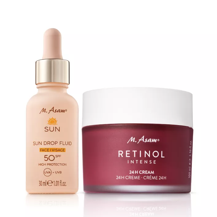 M. Asam SUN & RETINOL INTENSE Set visage protection solaire et peau lisse 2 produits XXL