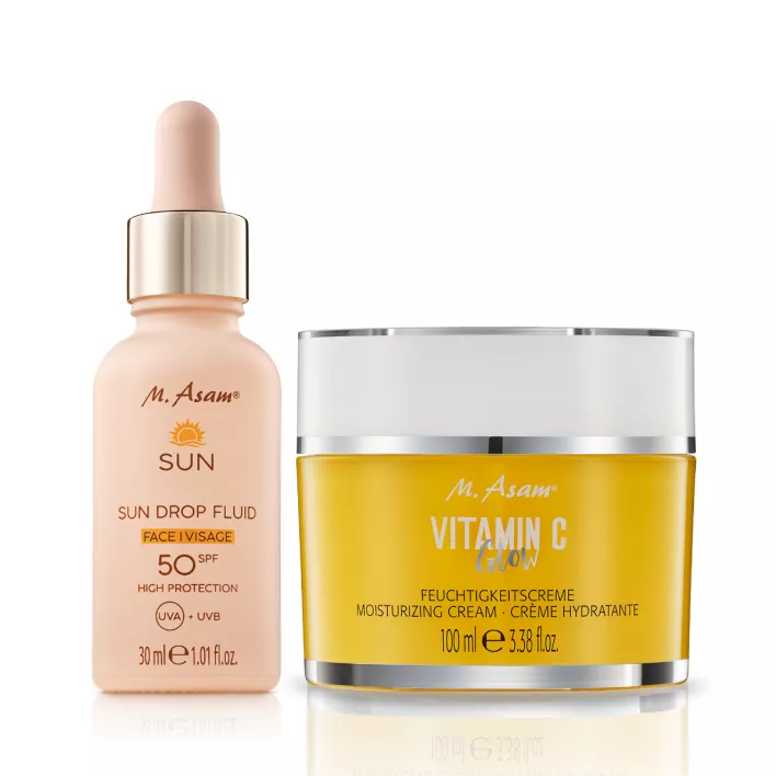 M. Asam SUN & VITAMIN C Pflegeroutine für Sonnenschutz & ebenmäßige Haut XXL 2-teilig