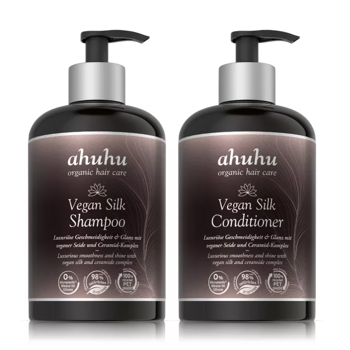 ahuhu VEGAN SILK Haarpflege-Set 2-teilig XXL