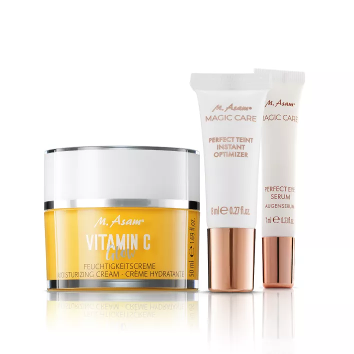 M. Asam VITAMIN C & MAGIC CARE Probierset: Feuchtigkeitscreme, Perfect Eye & Perfect Teint