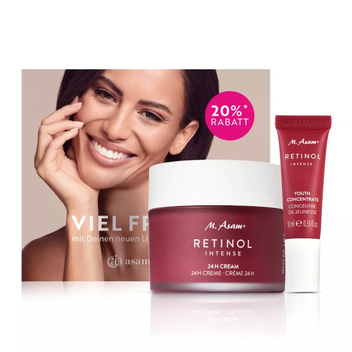 M. Asam RETINOL INTENSE Faltenglättende Pflegeroutine 2-teilig mit Gutschein