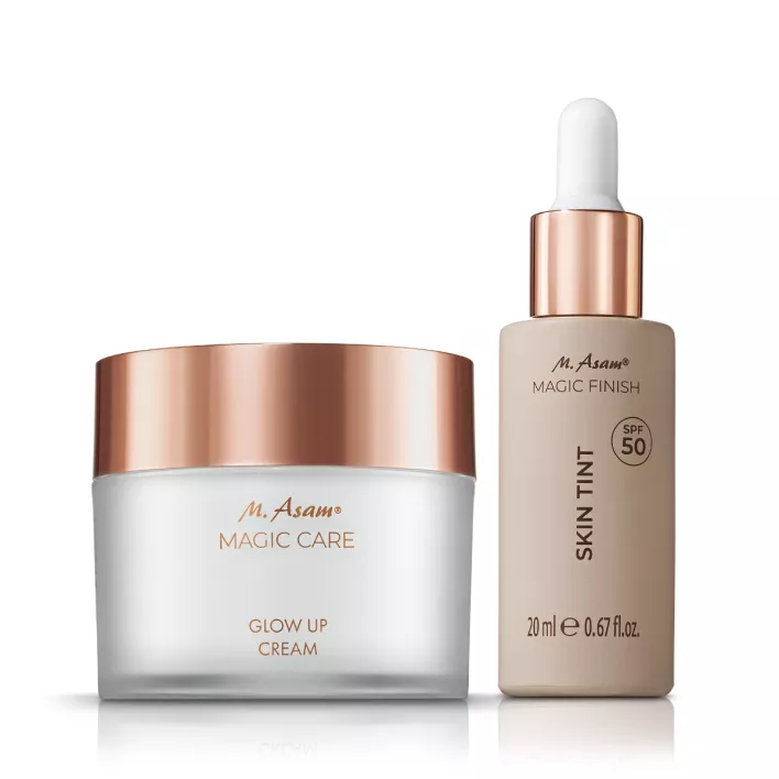 M. Asam MAGIC CARE Glow Up Creme XXL & MAGIC FINISH Skin Tint LSF 50 Cool Honey