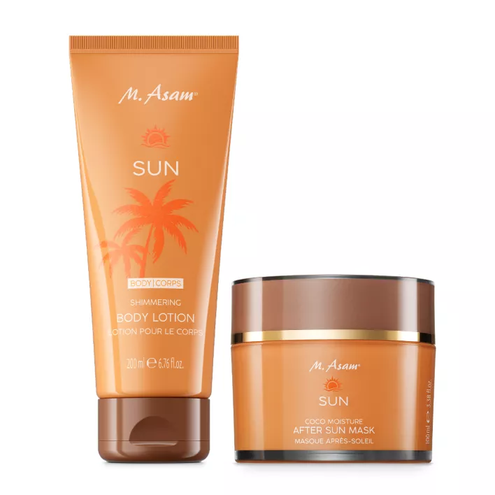 M. Asam SUN Masque après-soleil & lotion scintillante pour le corps
