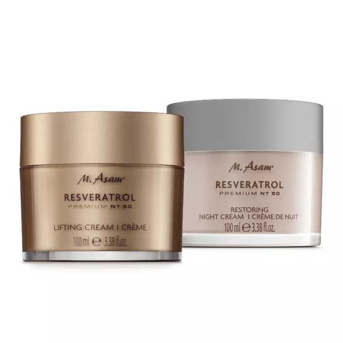 M. Asam RESVERATROL PREMIUM NT50 Lifting Gesichtscreme & Regenerierende Nachtcreme in XXL