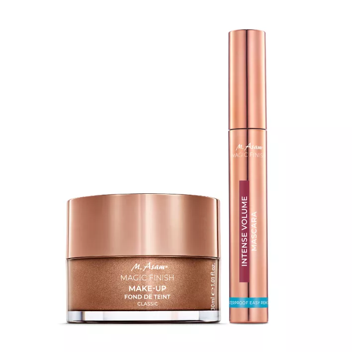 M. Asam MAGIC FINISH Make-up Mousse Classic & Intense Volume Mascara Waterproof Easy Remove Deep Black