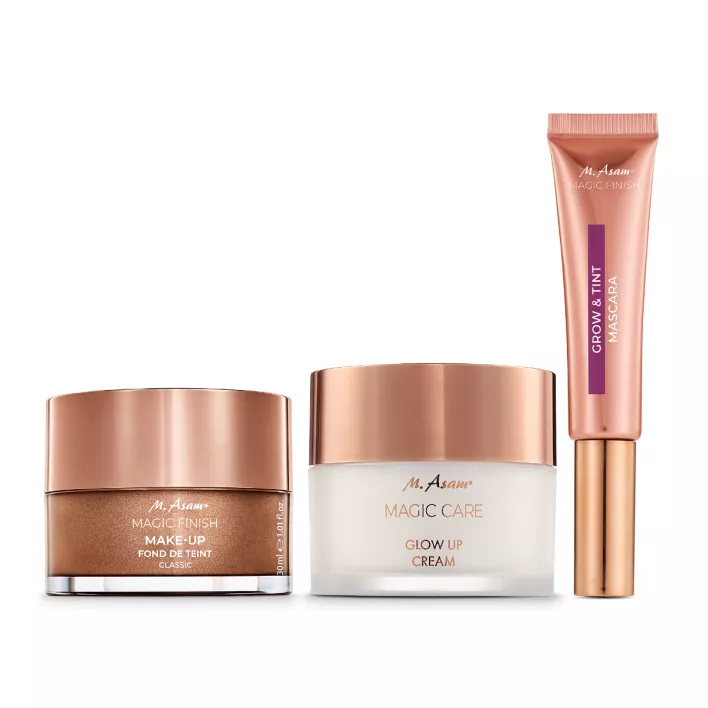 M. Asam MAGIC FINISH Make-up Look mit Strahlkraft-Finish & Wimpern-Booster 3-teilig