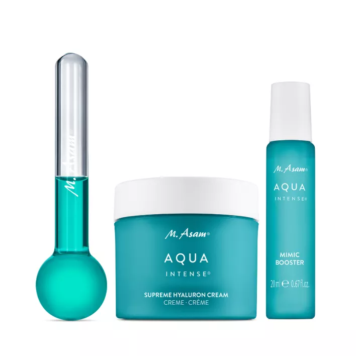 M. Asam AQUA INTENSE Hyaluron Bestseller Set mit Massage Stick 3-teilig