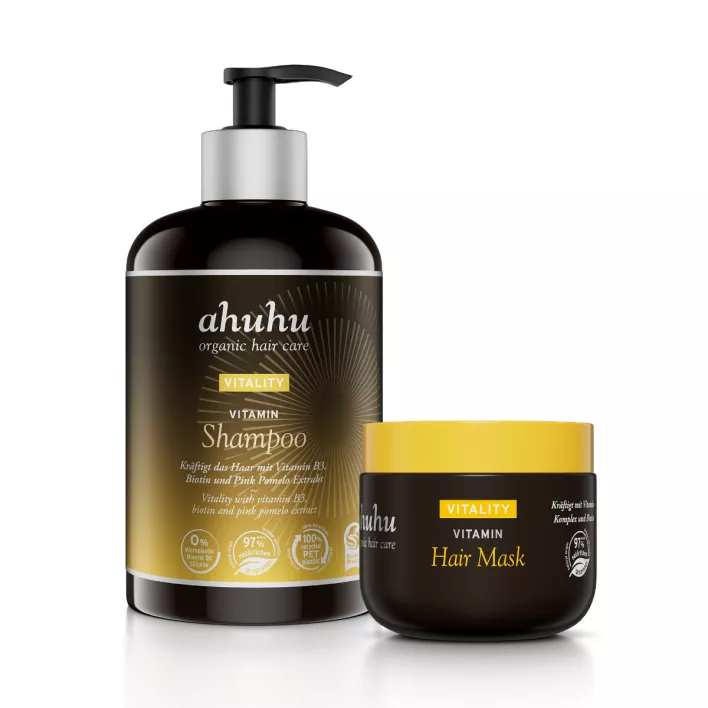 ahuhu VITALITY Vitamin Shampoo XXL & Haarmaske Set