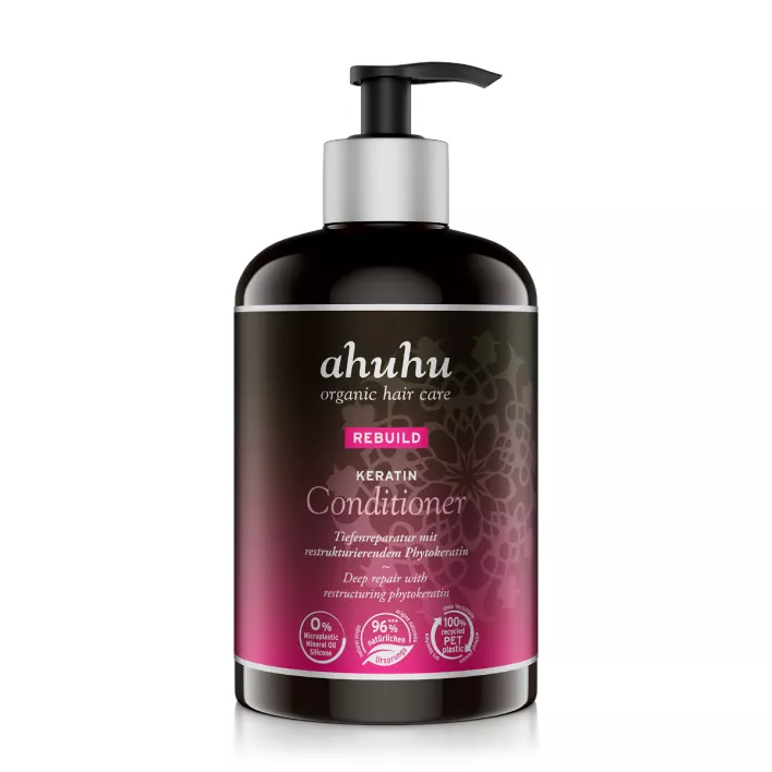 ahuhu REBUILD Après-shampoing à la kératine format XXL