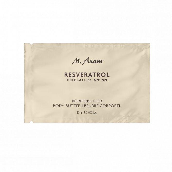 M. Asam RESVERATROL PREMIUM NT50 Körperbutter Sachet Probegröße (10 ml)