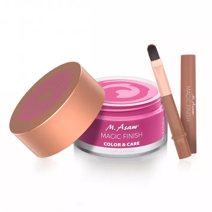 M. Asam MAGIC FINISH Color & Care Lip Swirl Twisted Pink & Mini Lip Brush Set