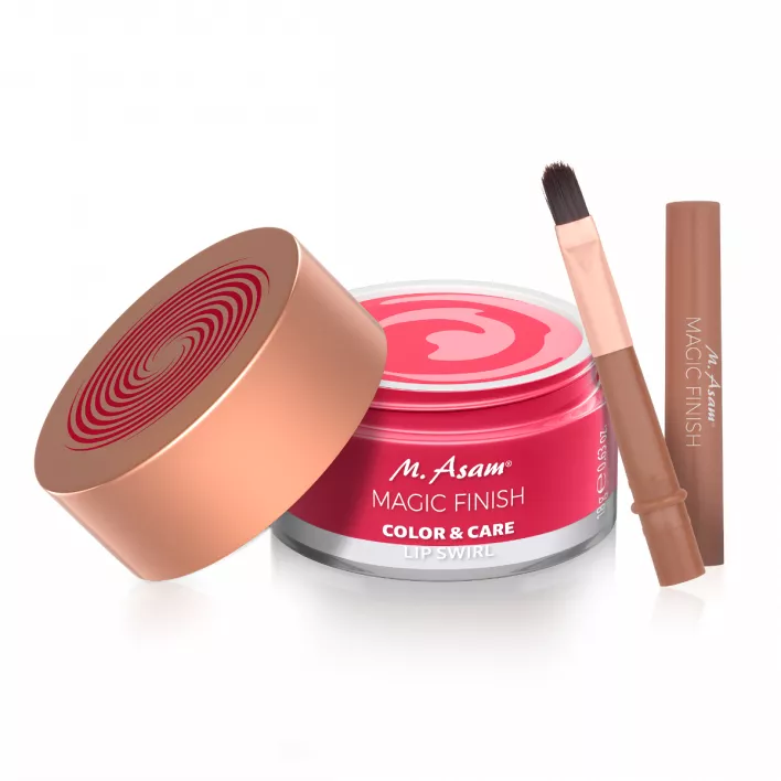 M. Asam MAGIC FINISH Color & Care Lip Swirl Twisted Red & Mini Lip Brush Set