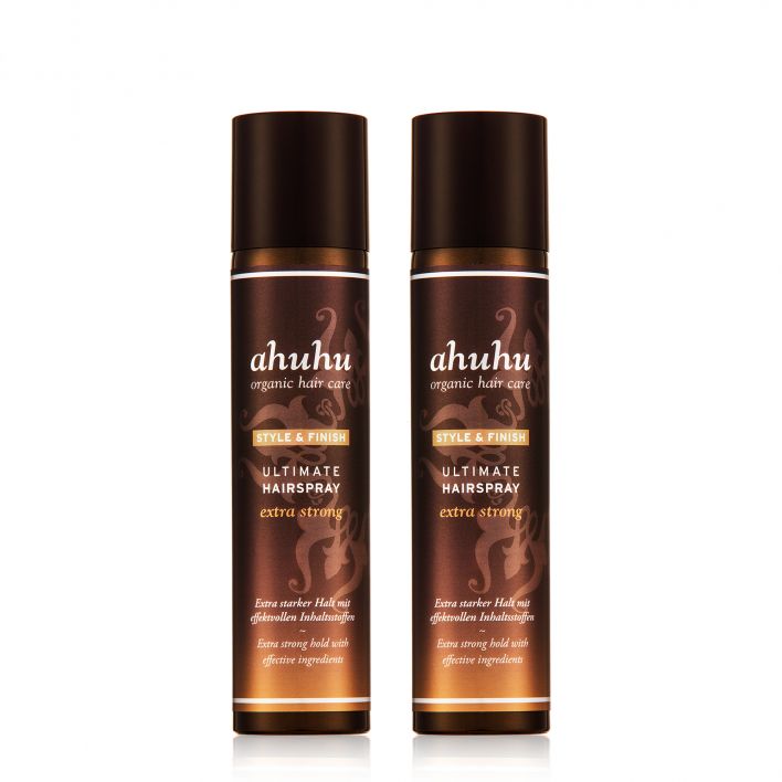 ahuhu STYLE & FINISH Laque fixation ultra-forte & brillance intense format duo