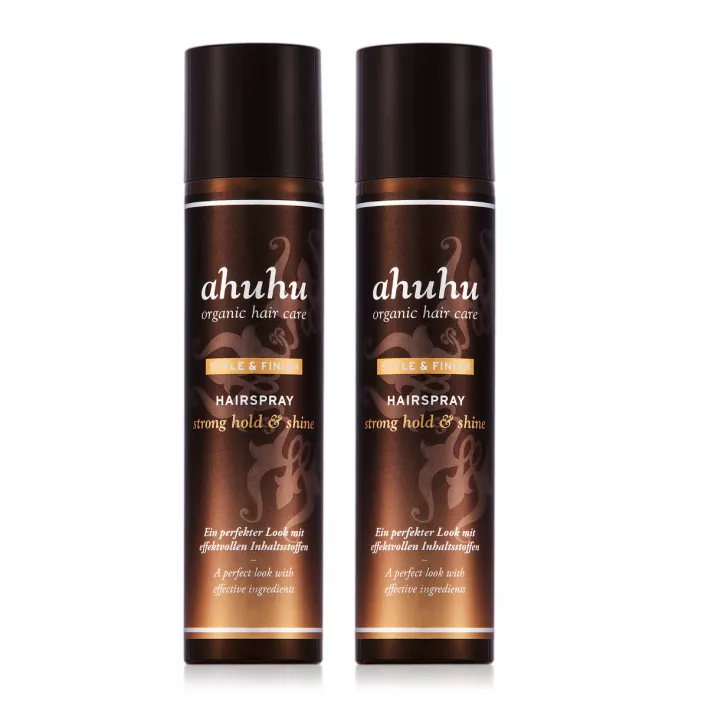 ahuhu STYLE & FINISH Laque fixation forte & brillance format duo