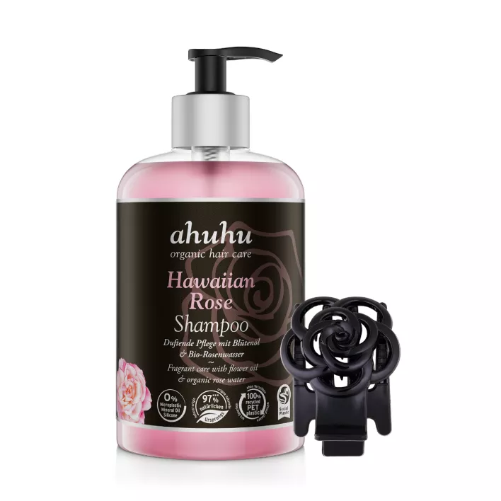 ahuhu HAWAIIAN ROSE Shampoing & Pince à cheveux Rose