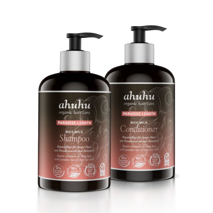 ahuhu PARADISE LENGTH Rice Milk Shampoo & Conditioner XXL Set asambeauty